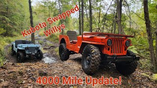 Kubota Swapped Willys Jeep 4000 Mile Update (I love this thing)