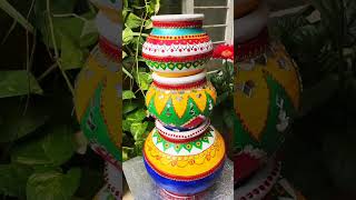 Mandala art for home decor| Creative ideas for pot painting| Dot mandala art| karwa decoration ideas