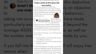ASOS fair use policy explained after asos has closed customers accounts for returns. #asos