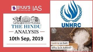 'The Hindu' Analysis for 10th September, 2019 (Current Affairs for UPSC/IAS)