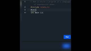 How to write exponential power in c language.