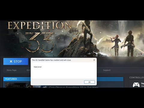 Fix Clair Obscur Expedition 33 Error The UE-Sandfall Game Has Crashed And Will Close