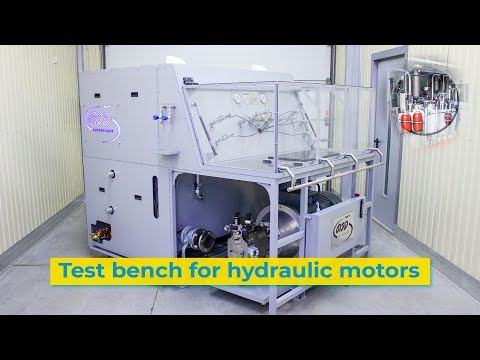 Test bench with an automated computer control for testing hydraulic motors