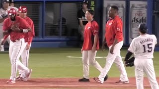 ファビアンが中村優斗を気遣う神対応！頭部に死球受けるも大事に至らずプレー続行！死球の瞬間のカープベンチ！広島東洋カープvs東京ヤクルトスワローズ 2025年7月20日