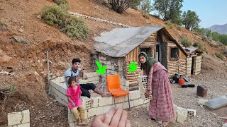 Incredible Family Teamwork Builds Shelter in Harsh Mountain Life