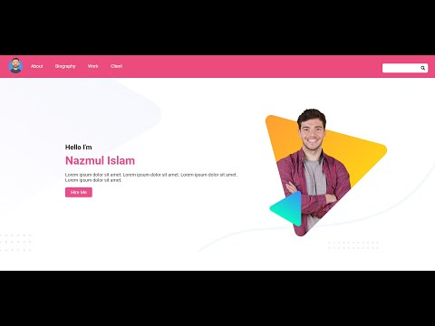$+$ Personal Portfolio Website || Only Css || Live Class - 1st Part
