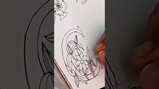 Floral Alphabet - Letter 'C' #alphabet #art #explore #floral #artist #youtubeshorts #viralvideo