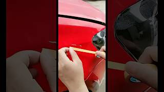 Fixed This Paint Scratch Without Repainting! 😮 #carpaintrepair #diyfix #shorts