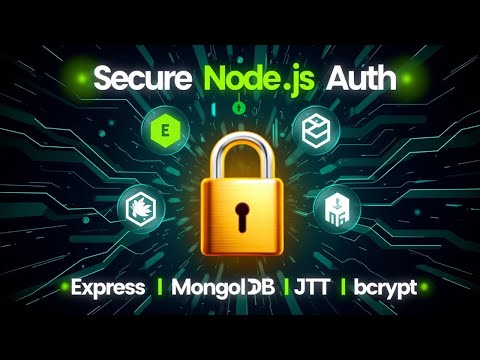 Complete Auth in Node js for Beginner  | EXPRESS, MONGODB, JWT, BCRYPTJS | crash course