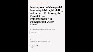 Development of Geospatial Data Acquisition, Modeling, and Service Technology for Digi... | RTCL.TV