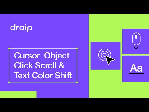 Interactions: Object Cursor, Click Scroll, and Text Color Shift
