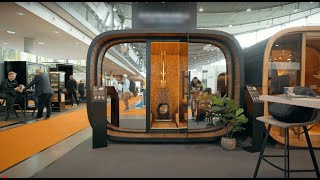 Echo Round Cube Outdoor Cabin Sauna For 6 People (Facing Benches) - Features Overview
