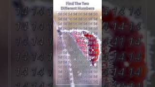 Find 👉 "The Two Different Numbers" 🤔 #brainteasers #fun #puzzle #shortsgame #games