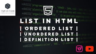 HTML | Part - 3 | Lists in HTML | Ordered List | Unordered List | Definition List