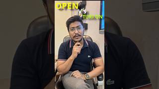 Open vs Turn on- Improve your vocabulary in English #ielts #esl #spokenenglish
