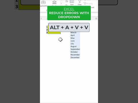 Excel - Reduce errors with dropdown