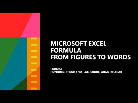 MICROSOFT EXCEL FORMULA - FROM FIGURES TO WORDS (without VBA code) - Lac, Crore, Arab, Kharab