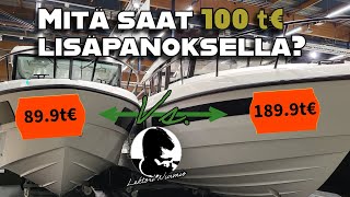 Mitä 100t€ lisäpanostuksella saa? - P7 ja P8 Finnmaster veneet vertailussa