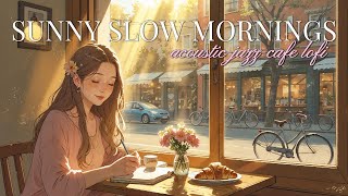 Sunny Slow Mornings ☕ | Acoustic & Lofi Jazz for Peaceful Café Vibes ☀️
