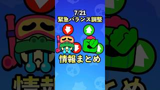 【ブロスタ】緊急バランス調整 情報まとめ‼︎【最新版】#ブロスタ #brawlstars #shorts