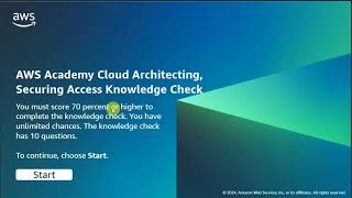 Module 3 Securing Access | Module 3 Knowledge Check | AWS Cloud Architecting V3 | AWS Academy