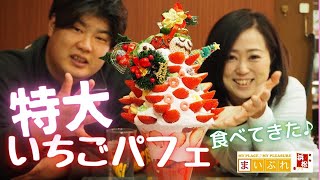 【大食い】【グルメ】特大いちごパフェを食べてきた「いちごカフェ」（静岡県浜松市）