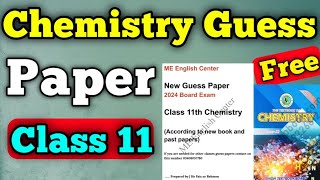 Class 11 or first year chemistry guess paper Sindh board | chemistry guess paper 2024 karachi board