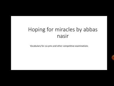 hoping for miracles by abbas nasir dawn vocabulary for css pms and other competitive examinations