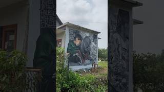 Mural dukungan palestina akhirnya nemu tembok kosong #art #painting #mural  #palestine #gaza