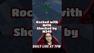 Rocked with M416 Shocked by M249  #shorts #bgmi #pubgmobile