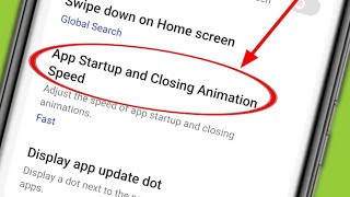 App Startup and Closing Animation Speed in Realme Phone