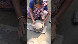 Handmade Clay Pot #pottery #potteryart #handmade #diy #mudwork #soilwork #potteryclay #short #viral