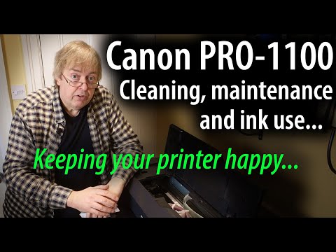 Canon PRO-1100 cleaning and regular maintenance. Ink use for cleaning and how often to print