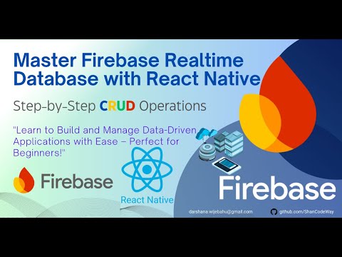 Firebase Realtime Database & React Native: CRUD Operations Tutorial for Beginners