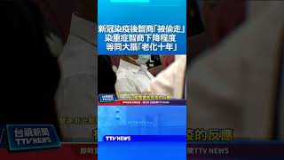 新冠染疫後智商「被偷走」染重症智商下降程度 等同大腦「老化十年」 #新冠病毒 #疫情 #智商