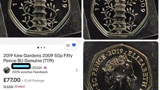 UPDATED VALUE - 2019 KEW GARDENS 50 PENCE COIN