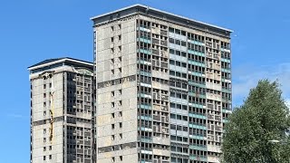 Glasgow’s High Flats demolition by controlled explosions