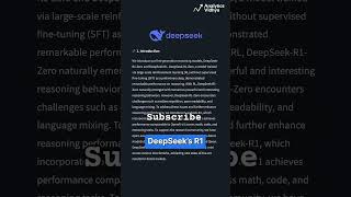 Deep seek r1        #DeepSeekR1