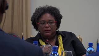 Prime Minister Mia Mottley of Barbados visit Haiti for talks on CSME