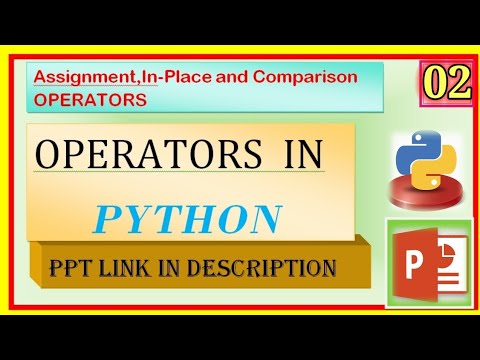 Assignment,In-Place and Comparison Operators in Python 02 | Operators in Python | #operators #python