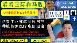 KS看股 - 马股KLSE分享 - 24-5-2025 - 看看国际和马股💥比特币能达到 126千美元吗?💥 APPLE TESLA NVIDIA BITCOIN BYD XPENG BITCOIN