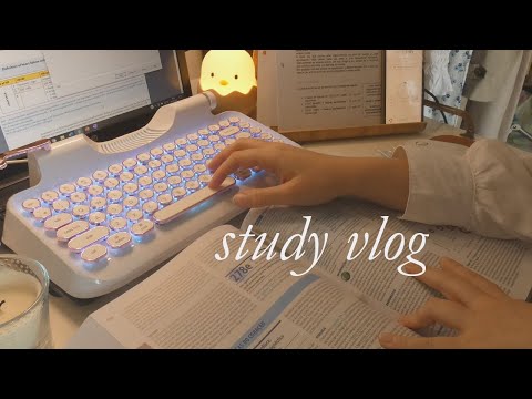 Study vlog (eng)⭐ Dias produtivos de faculdade: ocupada mas feliz ⭐