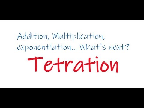 Addition, Multiplication, Exponentiation... what comes next? (Tetration!)