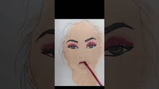 girl face 🥰🤩#makeuppainting #oldmakeupproduct #shorttrend #youtube