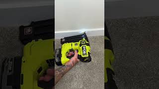 This is the Ryobi 18V ONE+ HP Brushless Brad Nailer#tools