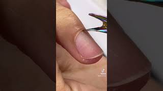 How to prep your nails before polygel #nails #satisfying #polygel