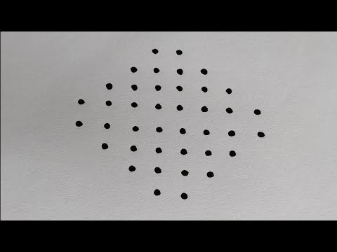 8×2×2 straight line dots rangoli || 8×2×2 chukkala muggu