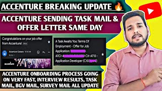 ACCENTURE ONBOARDING BREAKING UPDATE 🔥 | TASK MAIL, OFFER LETTER UPDATE | BGV & WELCOME MAIL |SURVEY