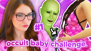 having a baby with EVERY OCCULT in the sims 4 👽 occult baby challenge #1