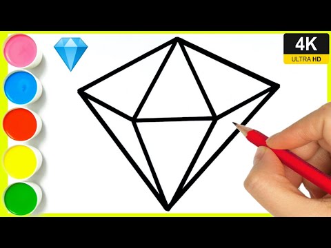 How to draw a Diamond 💎 Easy Step by Step || Easy Drawing for Beginners || Drawing in 2025 By Arya